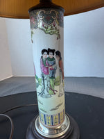 Chinese Famille Rose Porcelain Vase Lamp (WORKS)