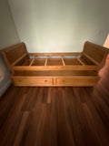 Ethan Allen Twin Bed with Pull Out Drawer, Comes with Rails and Slats***HEAVY ITEM***READ DETAILS ON PICK UP POLICY***