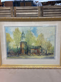 Large Print of Bruton Parish Church by J.C. Claghorn; Signed (AS IS)