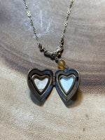 Vintage Pididdly Links Necklace with Heart Locket