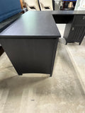 Black Particle Board L-Shaped Desk