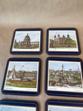 London Scenes Cork Back Coasters - Set Of 6