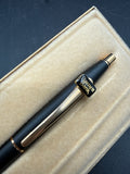 (A) Black And Gold Matte Cross Pen With Case WORKS