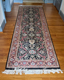 Black, Red, and Cream Handwoven Runner