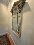 Architectural Mirror with Triangular Pediment Top & Panes