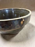 (C) Small Earth Tone Stoneware Pottery Bowl