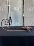 Rustic Cast Iron Vintage Sun Scroll Hanging Plant Stand