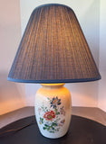 Tole Style Painted Floral Ceramic Lamp (WORKS)