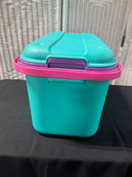 (A) Craftstor 2-Compartment Craft Storage Bin with Craft Supplies