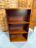 Particle Board Dark Wood Tone Bookcase,2 available, PRICED INDIVIDUALLY, $50 each