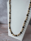 Shades of Brown Vintage Beaded Necklace