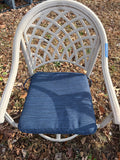 Pair of Aluminum Outdoor Swivel Chairs w/Cushions