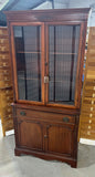 Antique China Cabinet with Upper Glass Doors