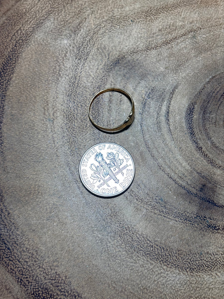 10K Gold Baby Ring with Initial “G”