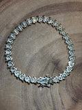 14K Gold S Link Style Diamond Bracelet