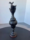 Cast Iron Vintage Dragon Handled Ewer