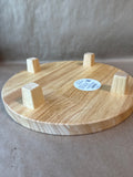 Round Rubberwood Footed Serve Stand - Hearth And Hand