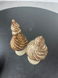 Pair of Blown Glass Metallic Gold Decorative Finials