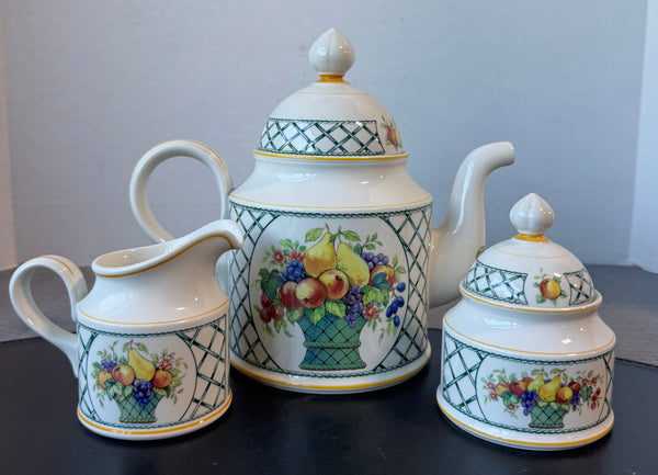 (B) 3-Piece Villeroy & Boch Germany Basket Serving Set