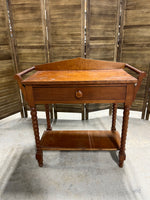 Antique Bobbin Leg Wash Stand with Drawer