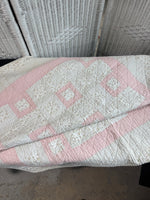 Pink Patchwork & Floral Reversible Crib Quilt