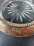 4-Piece B-I Pressed Glass & Sterling Silver Coasters