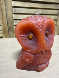 Red Tone Owl Candle / Unused (A)