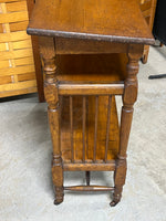 Antique Three Tier Dictionary/Book Stand on Casters