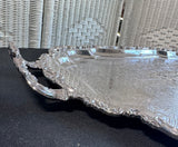 Sheffield Ascot Large Vintage Silver Plate Serving Tray