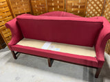 Southwood Red Camel Back Sofa with Arm Covers ***HEAVY ITEM*** READ DETAILS ON P[ICK UP POLICY***