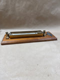 Brass And Wood Thermometer
