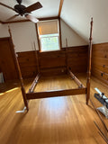 Double Poster Bed, with Canopy Frame and Side Rails