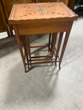 Petite Vintage Nesting Tables with Glass