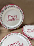 8 Piece Threshold Christmas Melamine Plates
