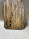 Small “G” Cutting Board With Leather Strap