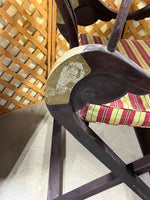 Chinese Horseshoe Back Folding Arm Chair with Cushion