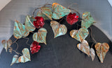 Copper Vintage Morning Glory Vine Wall Sculpture