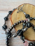 Trio of Silver Tone & Stretch Bracelets