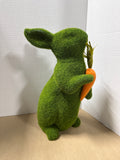 Heavy Weight Green Moss Bunny Holding Carrot