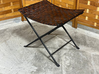 William Sheppe Style Leather Stool, 2 Available, PRICED INDIVIDUALLY, $195 Each
