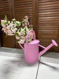 Pink Metal Watering Can w/Faux Blooming Dogwood Stems(3)