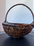 Primitive Style Dark Woven Basket
