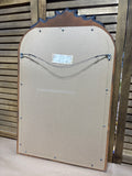 Arched Distressed Black Mirror (Resin/Poly Foam)
