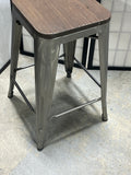 Industrial Style Bar Stool, 24"H