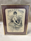 Brass Framed Pears Soap Vintage Print