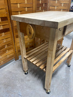 Wooden Kitchen Cart on Casters