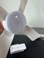 Bell + Howell Socket Breeze White Fan Light with Extender & Remote (WORKS) (2 AVAILABLE—PRICED INDIVIDUALLY AT $25 EACH)