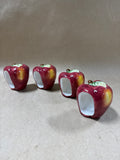 Ceramic Apple Napkin Rings - Set Of 4 (BB)