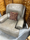 Bradington Young Leather Chair with Throw Pillow***HEAVY ITEM***