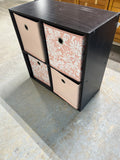 Particle Board Cubes with Fabric Bins